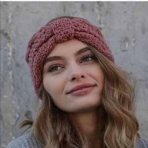 💓PINK KNIT HEADBAND 💓CHUNKY HAND-KNIT💓WARM AND COZY! SALE!